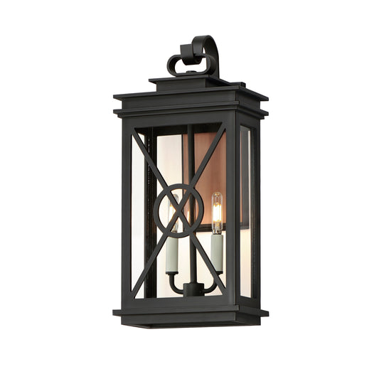 Yorktown VX 2-Light Outdoor Wall Sconce Black/Aged Copper by Maxim Lighting