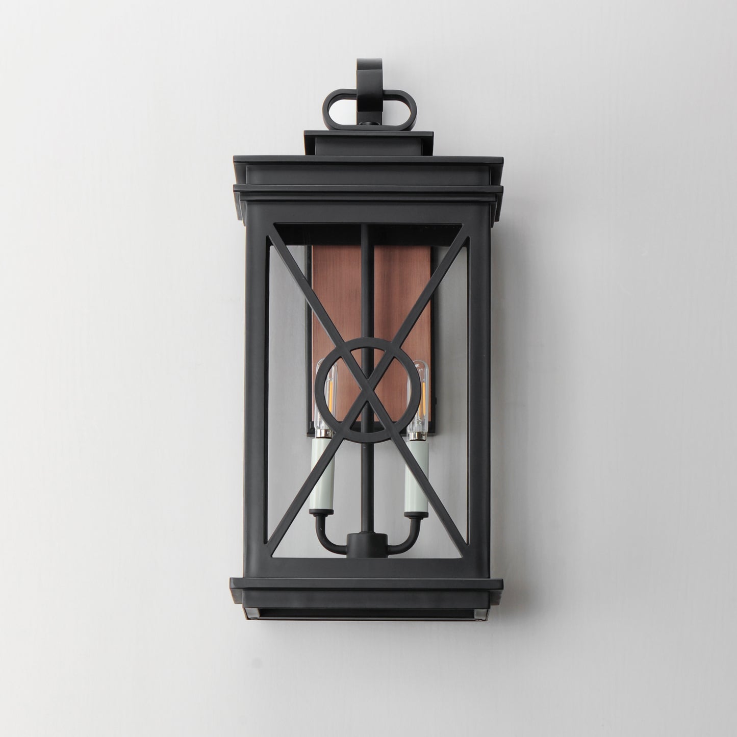 Yorktown VX 2-Light Outdoor Wall Sconce Black/Aged Copper by Maxim Lighting