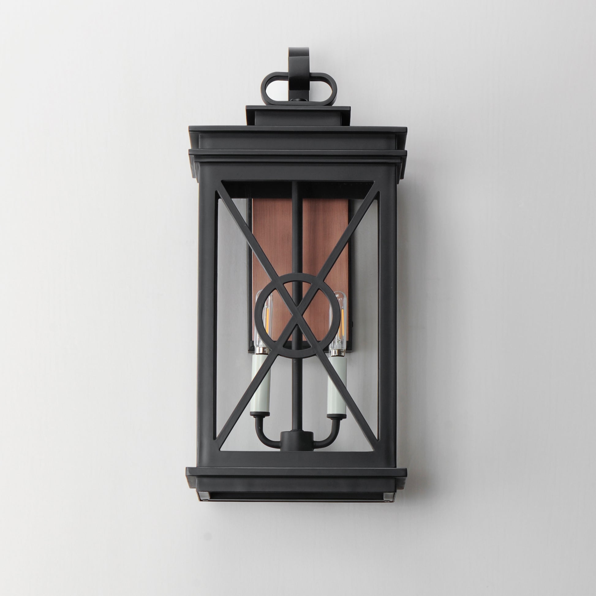 Yorktown VX 2-Light Outdoor Wall Sconce Black/Aged Copper by Maxim Lighting