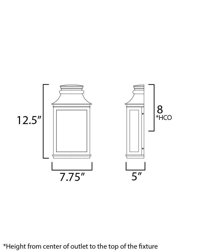 Savannah VX Small Outdoor Sconce Antique Copper/Black Oxide by Maxim Lighting