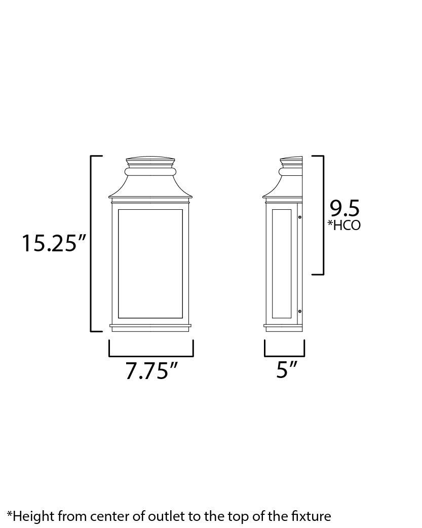 Savannah VX 2-Light Outdoor Sconce Antique Copper/Black Oxide by Maxim Lighting