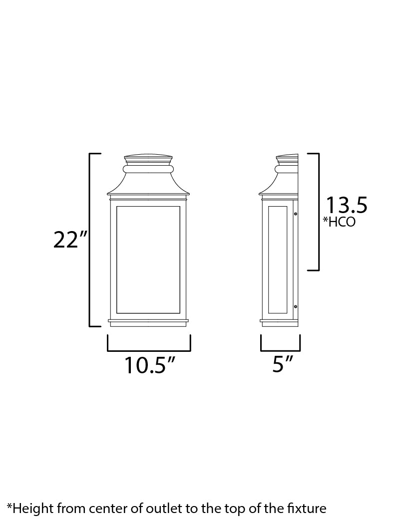 Savannah VX 3-Light Outdoor Sconce Black Oxide by Maxim Lighting