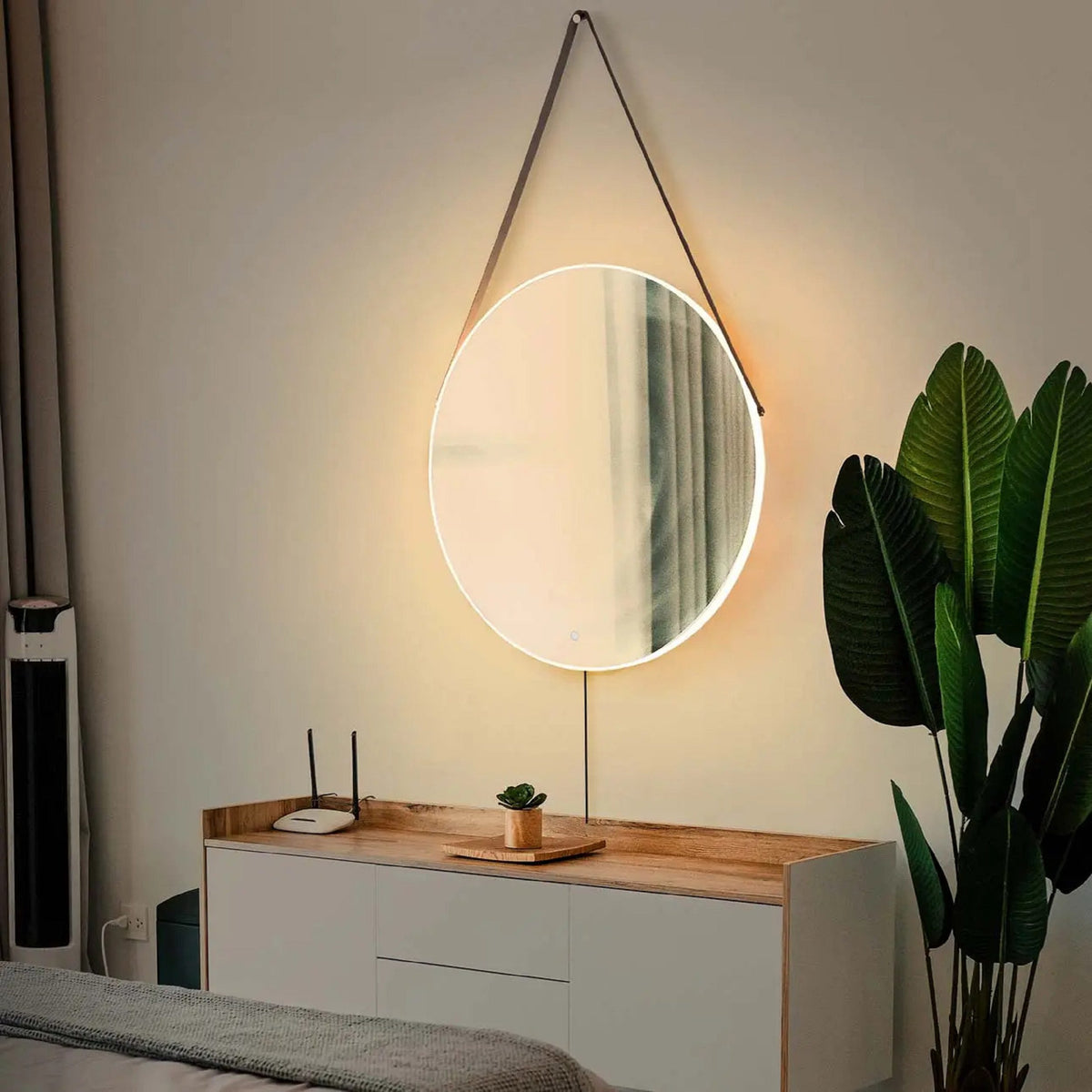 Aurora 36" Round Backlit LED Wall Mirror by Nova of California – view 1