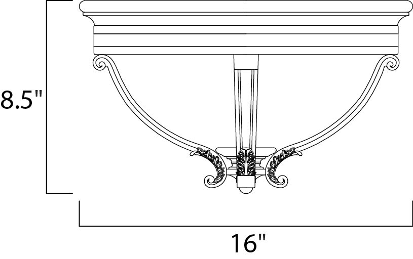 Camden 3-Light Outdoor Ceiling Mount Black by Maxim Lighting