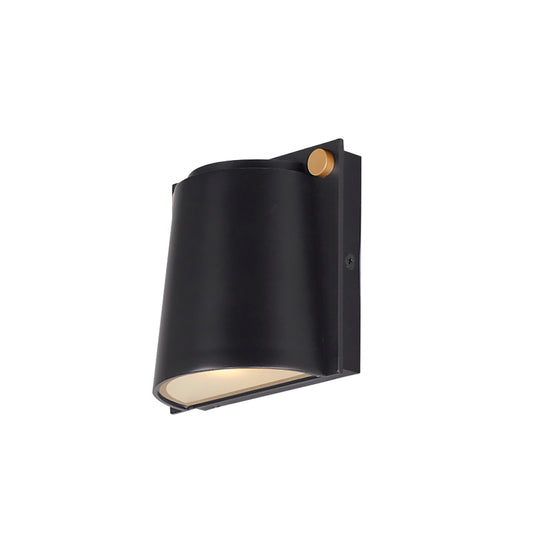 Rivet VX Small LED Outdoor Sconce Black/Antique Brass by Maxim Lighting