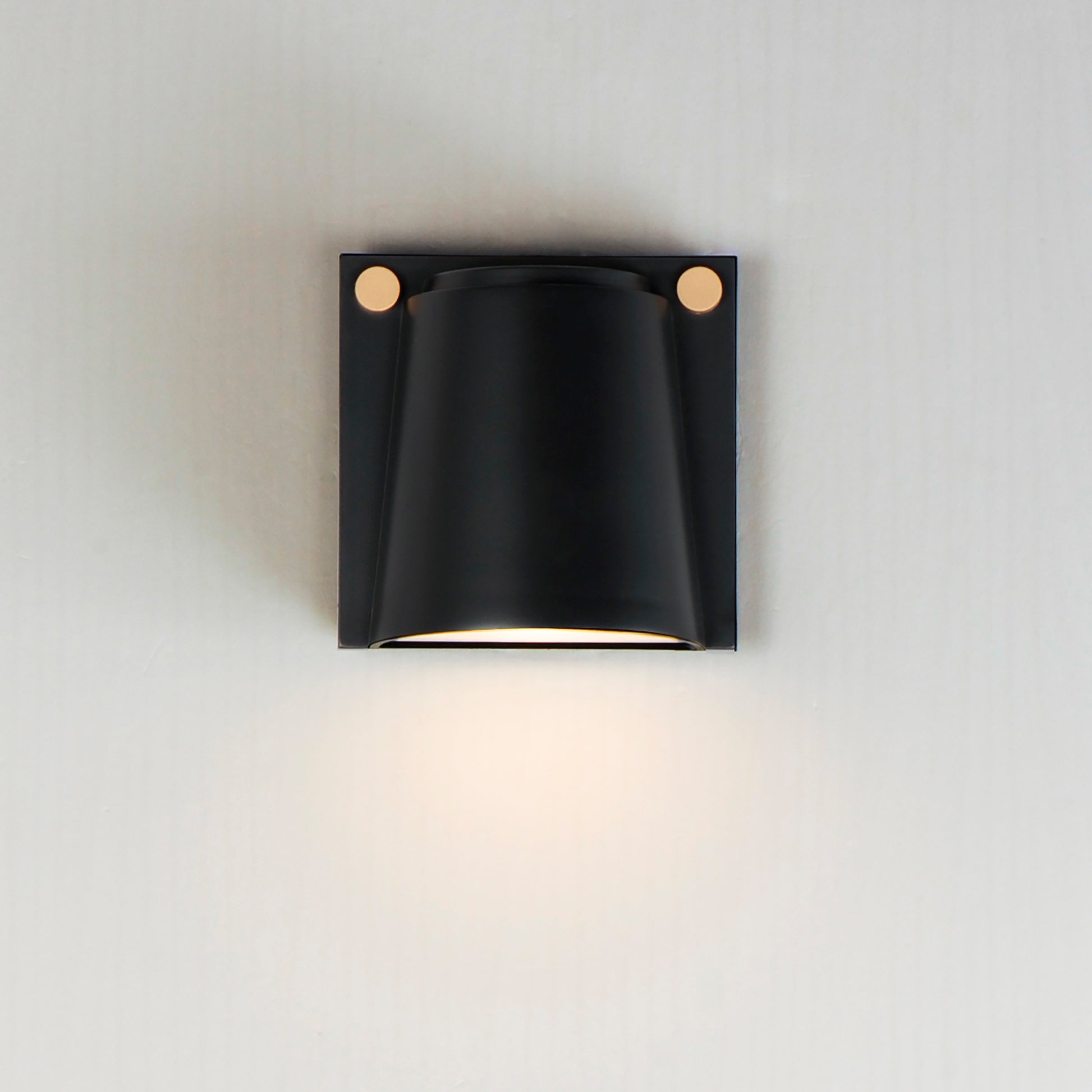 Rivet VX Small LED Outdoor Sconce Black/Antique Brass by Maxim Lighting