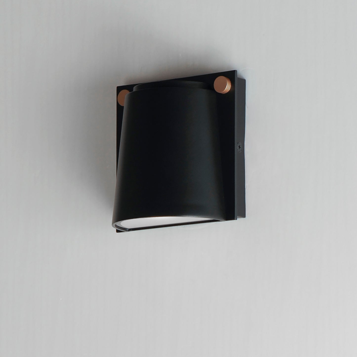 Rivet VX Small LED Outdoor Sconce Black/Antique Brass by Maxim Lighting