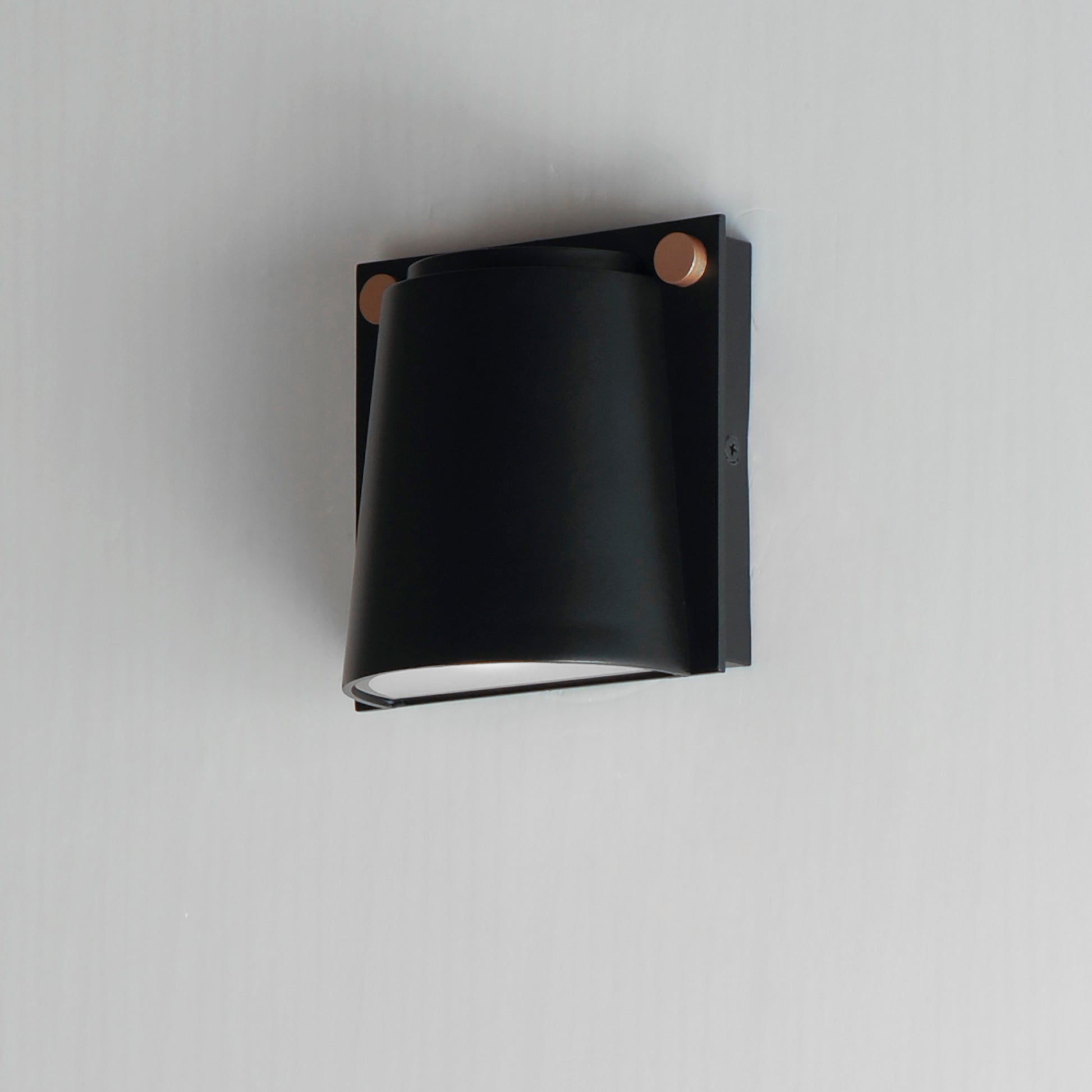 Rivet VX Small LED Outdoor Sconce Black/Antique Brass by Maxim Lighting
