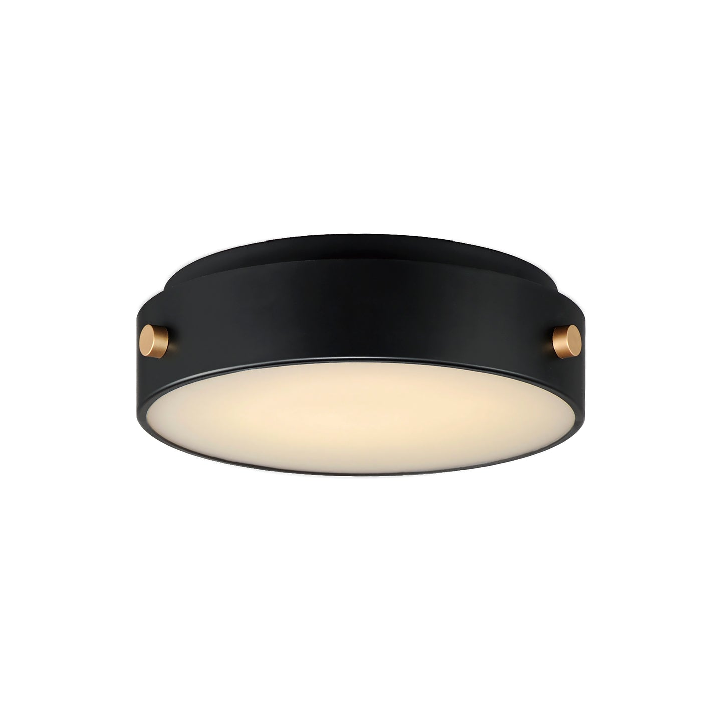 Rivet VX LED Flush Mount Black/Antique Brass by Maxim Lighting