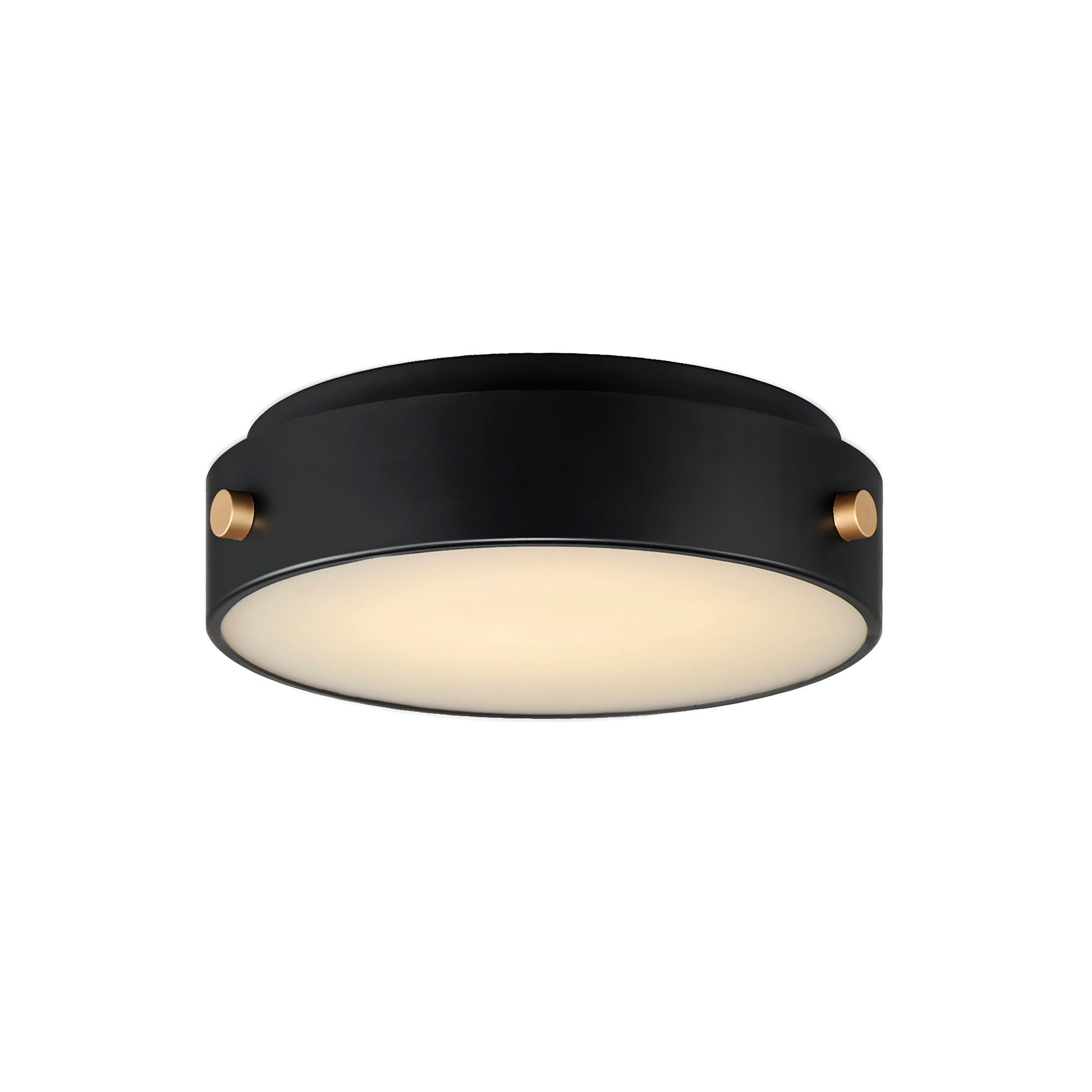 Rivet VX LED Flush Mount Black/Antique Brass by Maxim Lighting