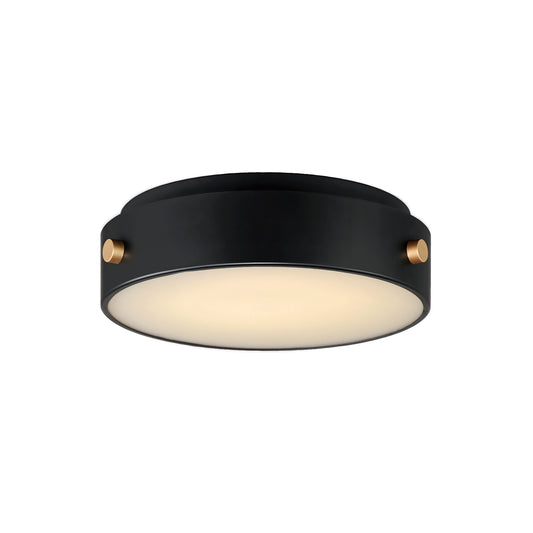 Rivet VX LED Flush Mount Black/Antique Brass by Maxim Lighting
