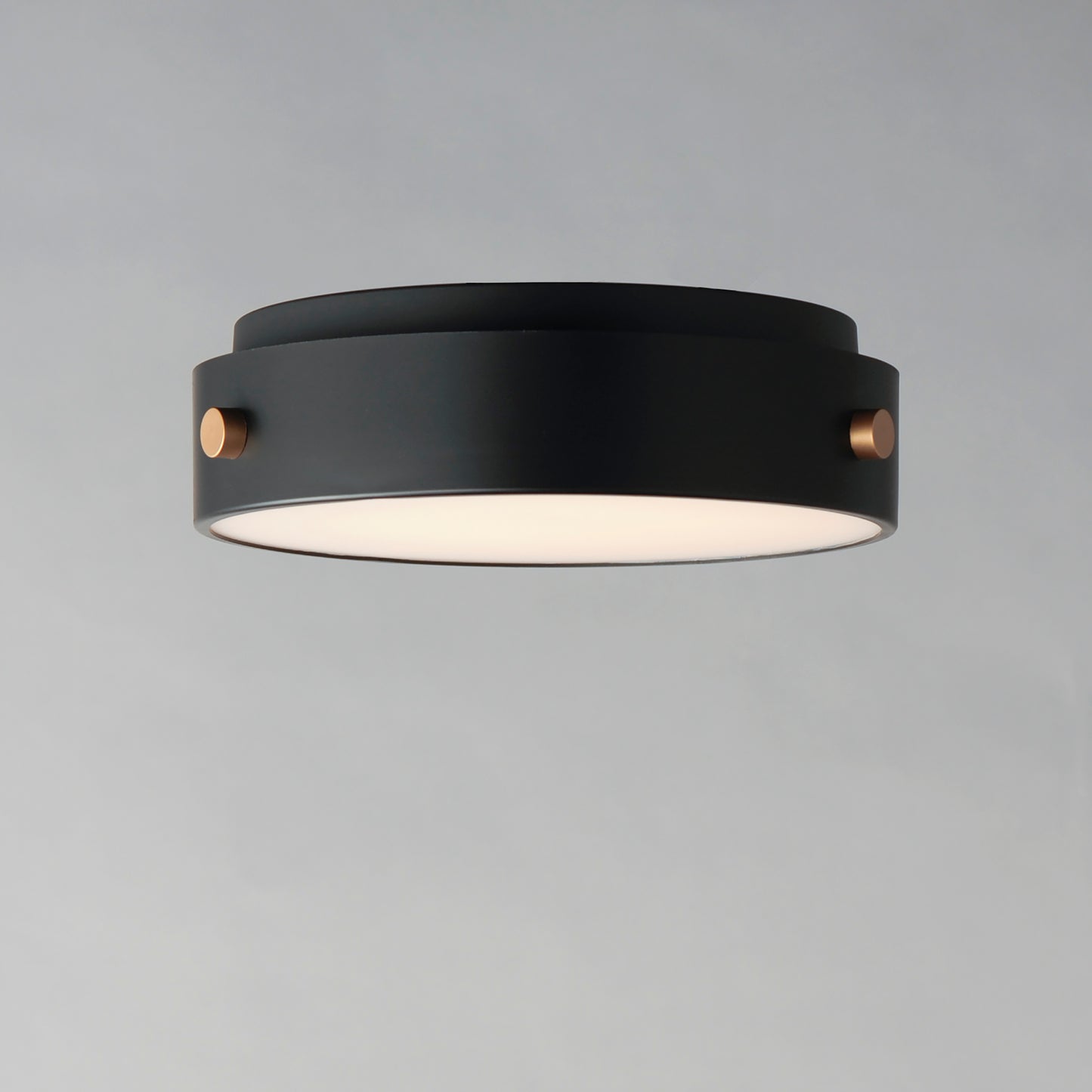 Rivet VX LED Flush Mount Black/Antique Brass by Maxim Lighting
