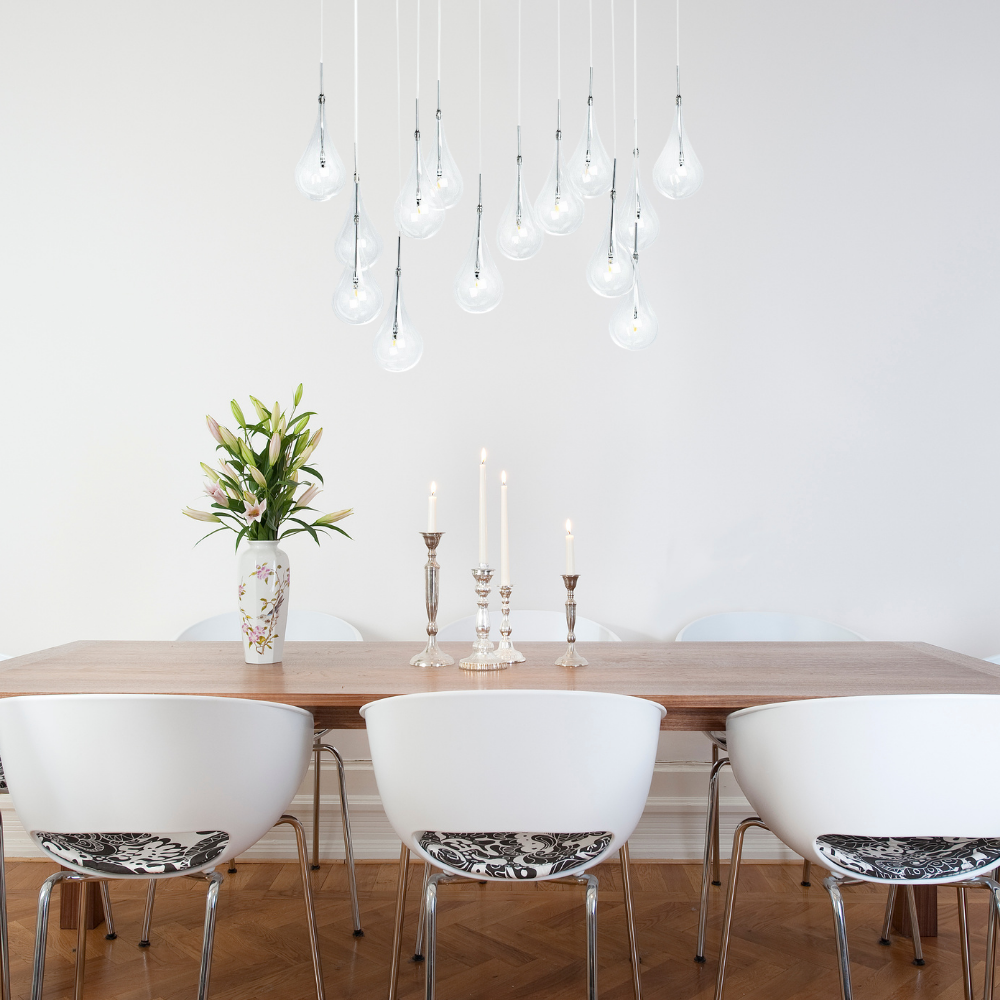 Modern Glass Drops Chandelier - Finesse Decor FL-712