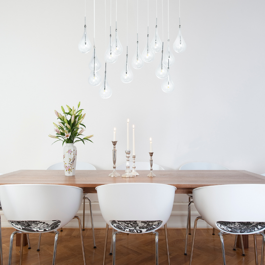 Modern Glass Drops Chandelier - Finesse Decor FL-712