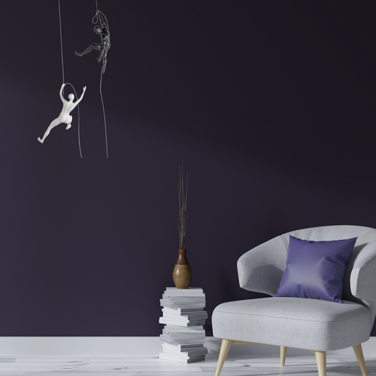 Matte Black & White Wall Sculpture Couple - Finesse Decor C-CL-COUPLE