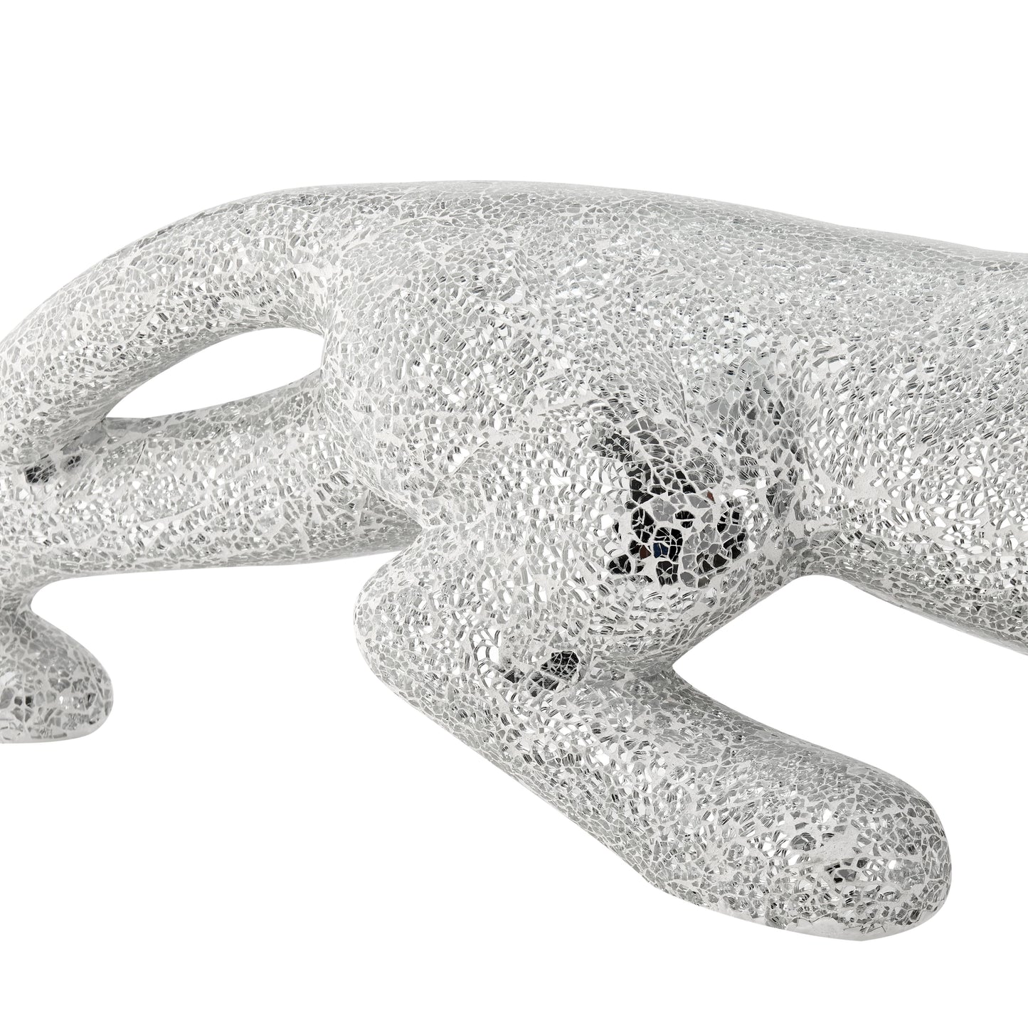 Boli Panther Sculpture Glass and Chrome by Finesse Decor D915-P