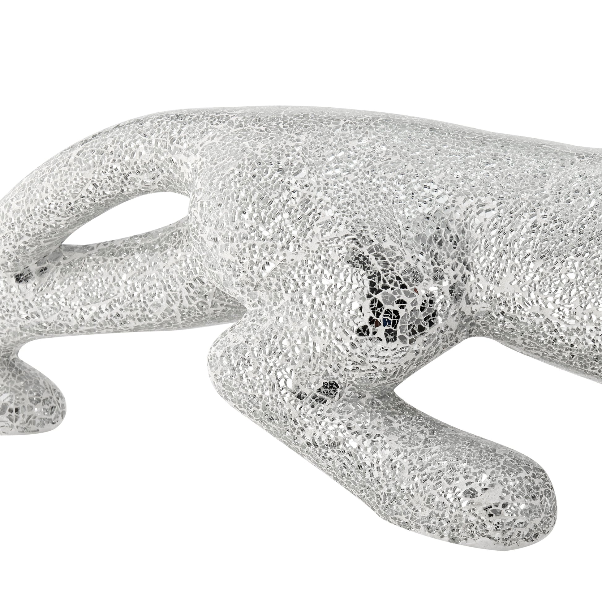 Boli Panther Sculpture Glass and Chrome by Finesse Decor D915-P
