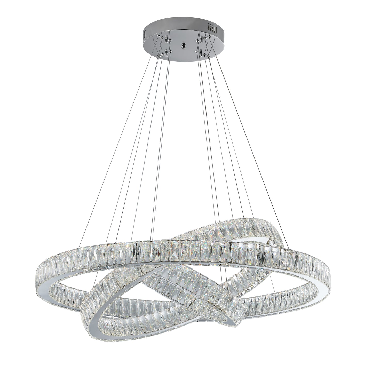 Crystal Elegance Three Ring Chandelier - Finesse Decor CH-415-RO