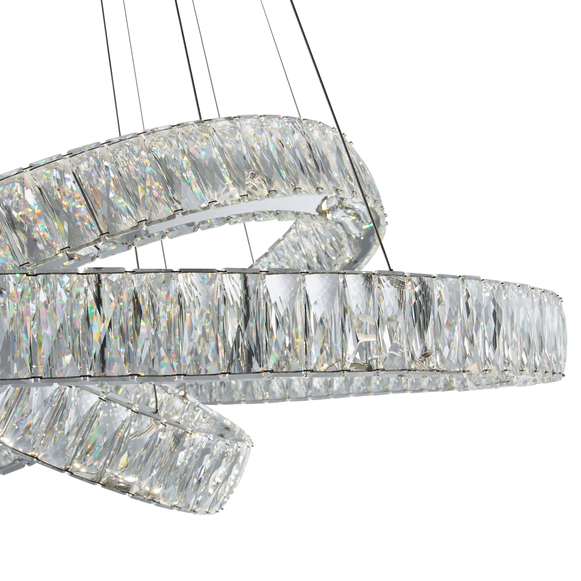 Crystal Elegance Three Ring Chandelier - Finesse Decor CH-415-RO