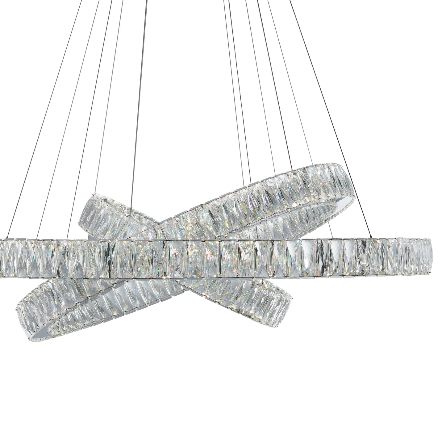 Crystal Elegance Three Ring Chandelier - Finesse Decor CH-415-RO
