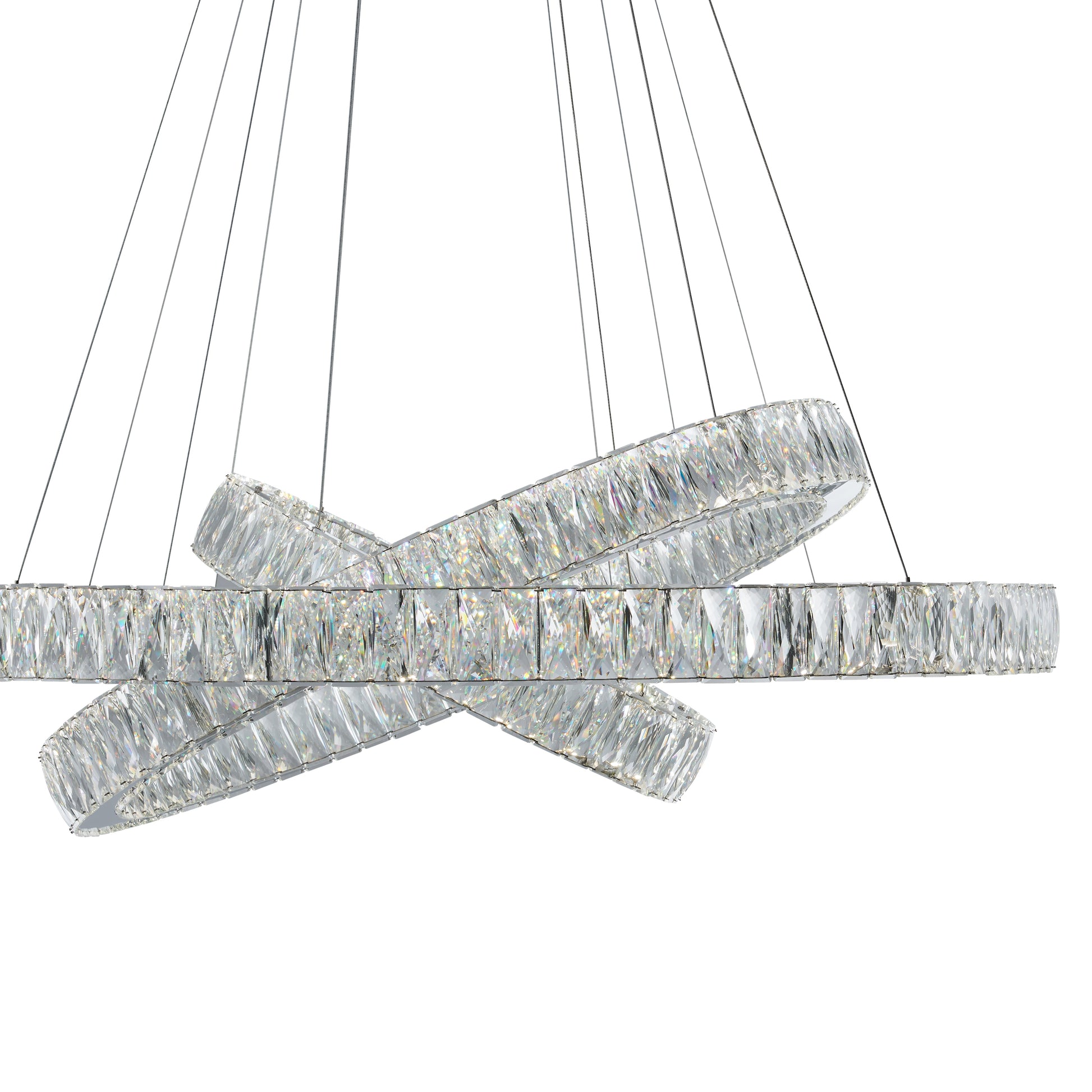 Crystal Elegance Three Ring Chandelier - Finesse Decor CH-415-RO