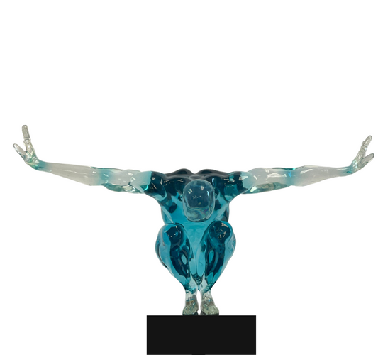 Small Saluting Man Resin Sculpture - Finesse Decor D4532-CB