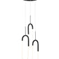 LED Three Clips Chandelier - Finesse Decor CH-0301-3MB