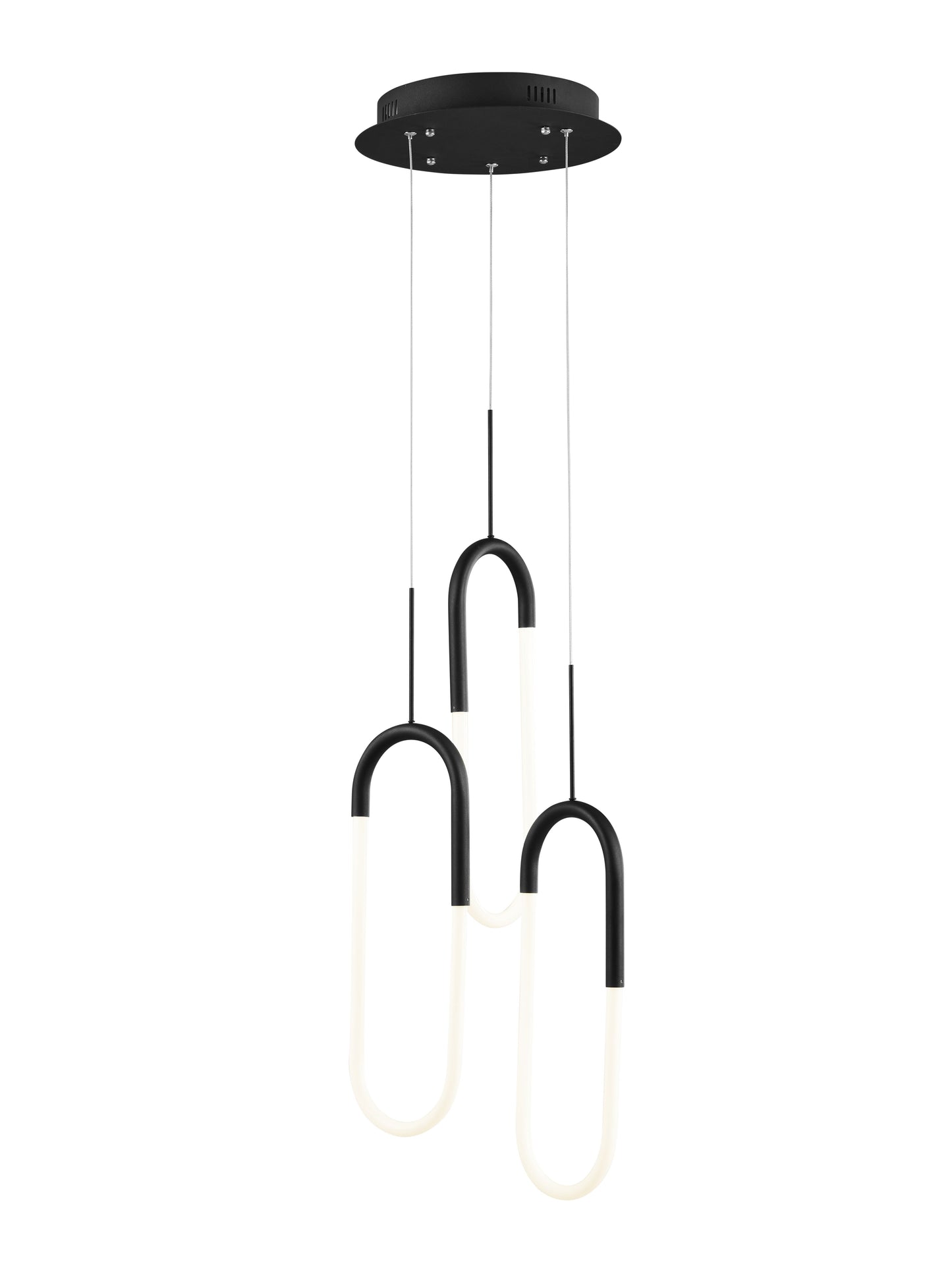 LED Three Clips Chandelier - Finesse Decor CH-0301-3MB