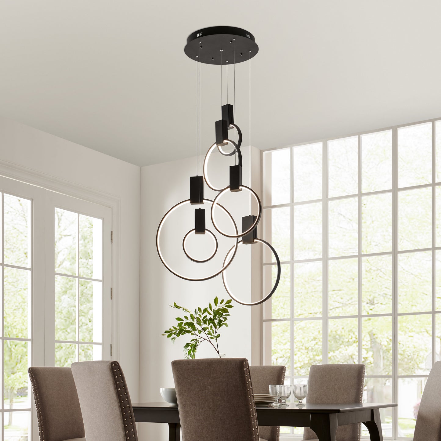 Hong Kong LED Circular Chandelier - Finesse Decor CH-1172-B