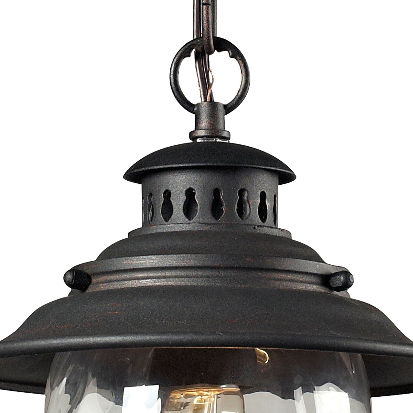 Searsport 8" Outdoor Pendant Weathered Charcoal by Elk