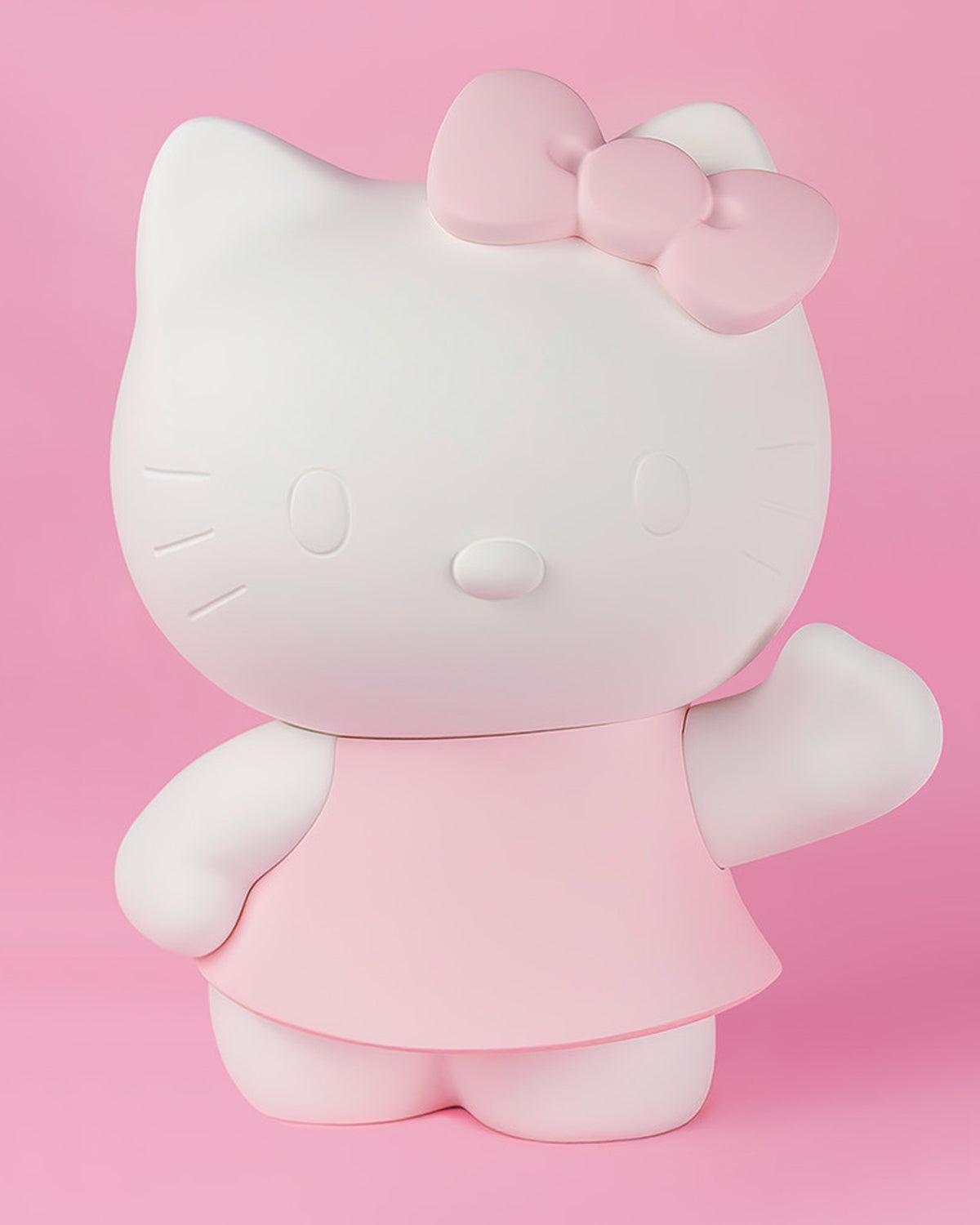 Leblon Delienne Hello Kitty Dress sculpture in White & Pastel Pink, 10.5 inch – view 8