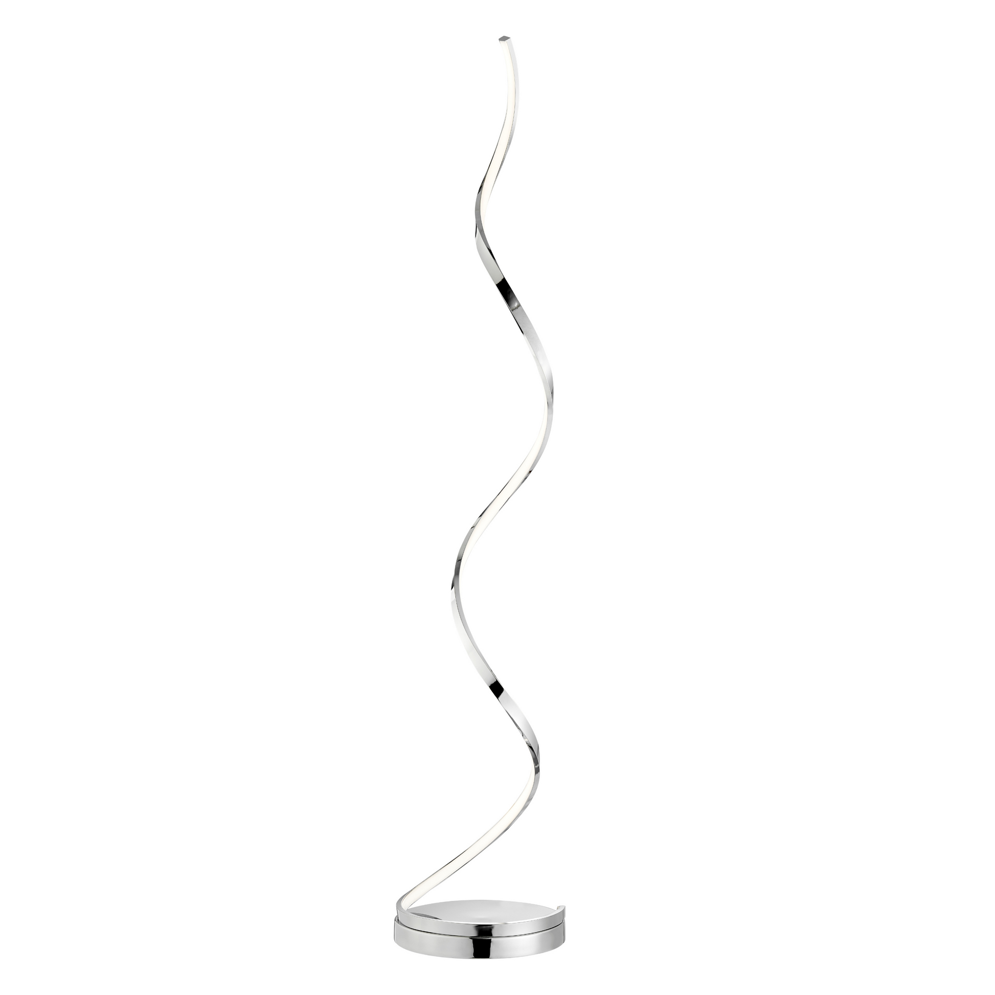 Modern Spiral LED 61" Chrome Floor Lamp - Finesse Decor FL-0052