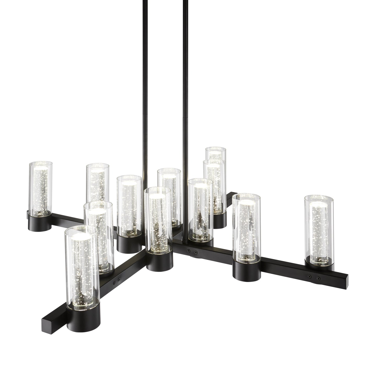 Victory 12 Light Chandelier Matte Black by Finesse Decor CH-1101-12MB