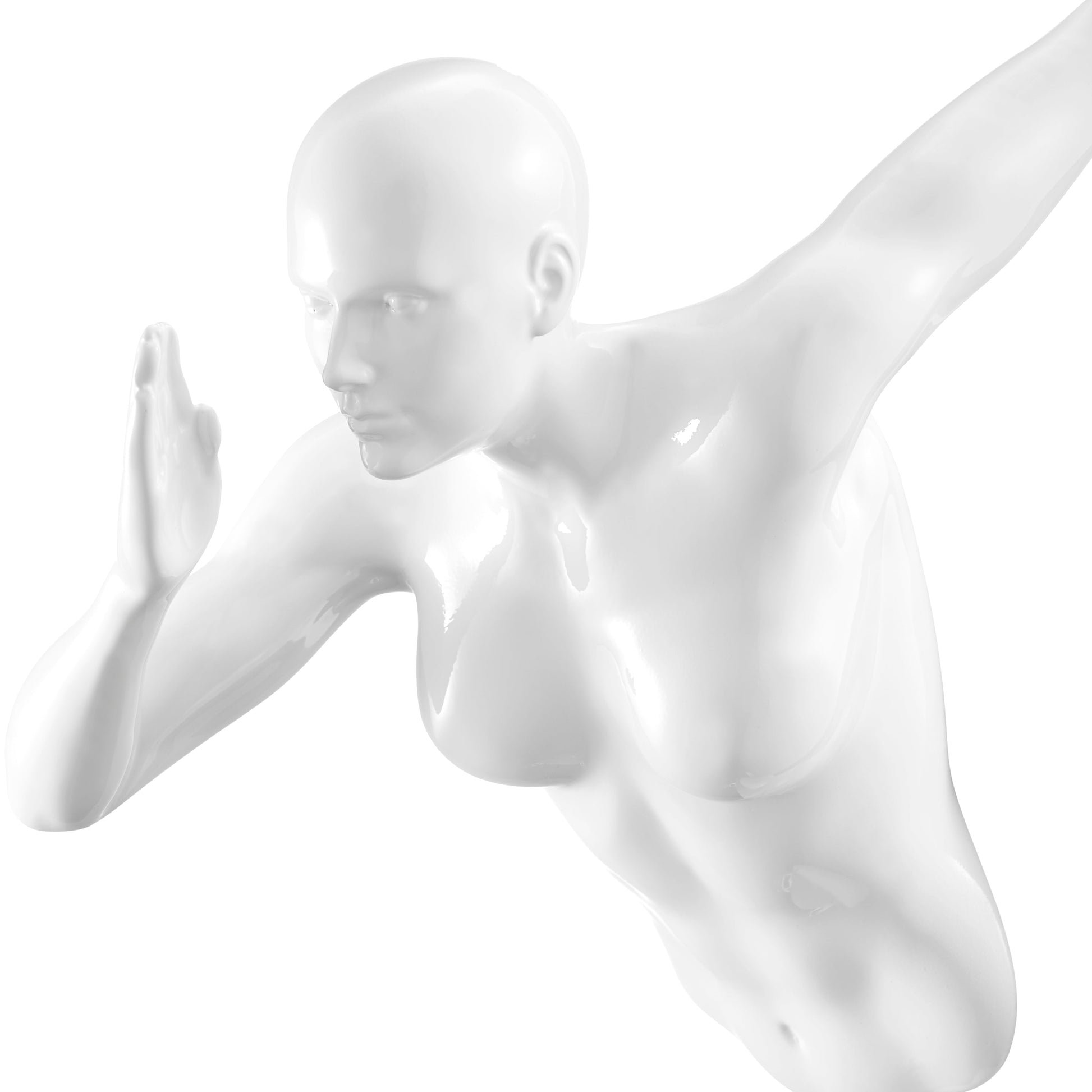 Runner Woman 13" Wall Sculpture White by Finesse Decor C-WR-15