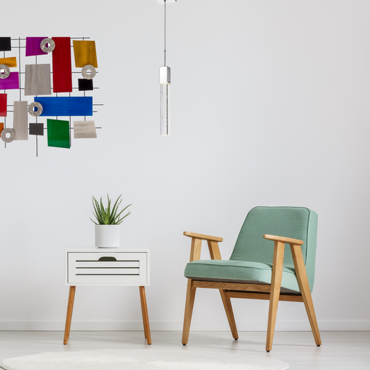 Rectangular Crystal Pendant - Finesse Decor FN-1133-1