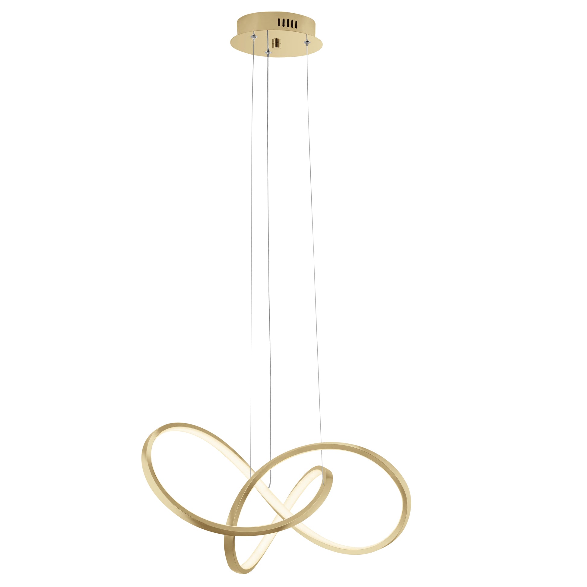 Knotted LED Dimmable Chandelier Sandy Gold by Finesse Decor CH-1155-G