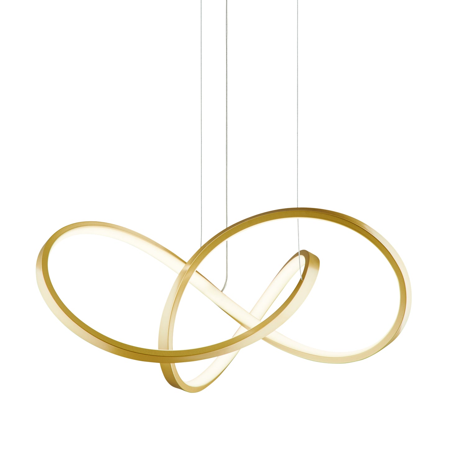 Knotted LED Dimmable Chandelier Sandy Gold by Finesse Decor CH-1155-G