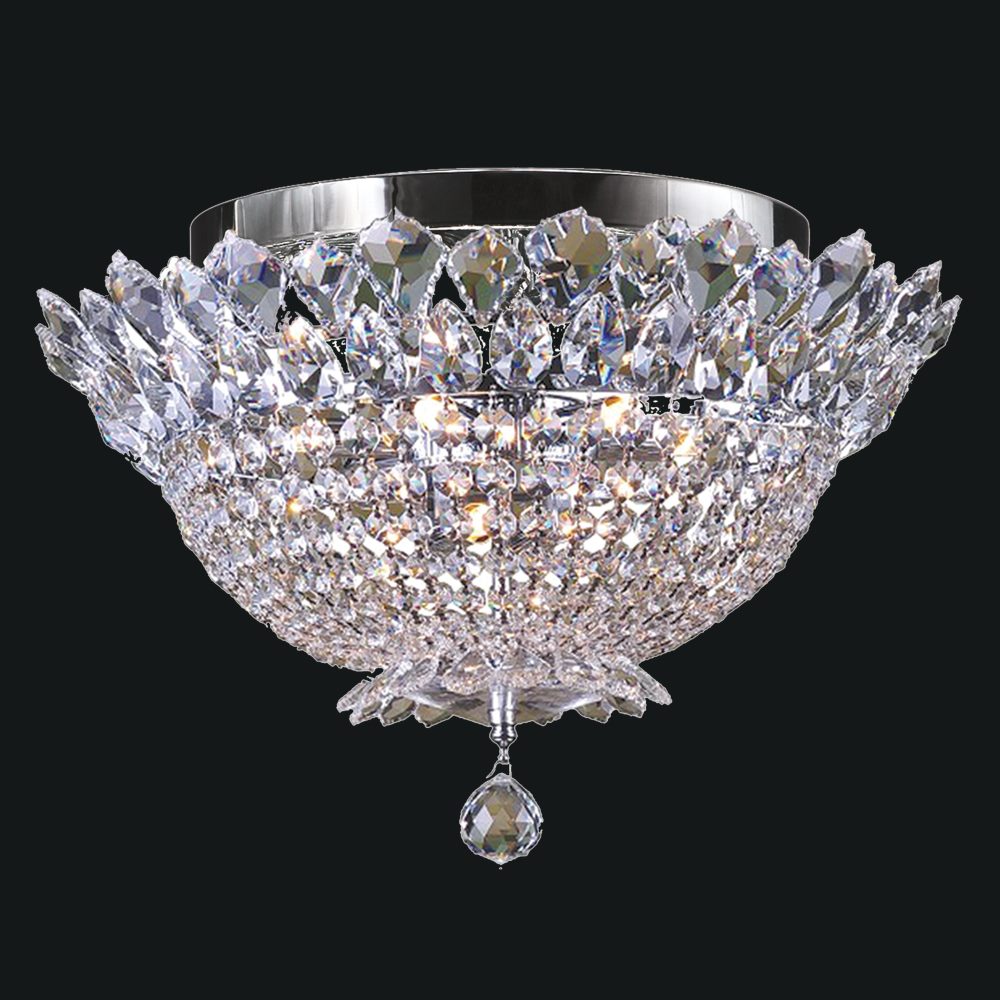 Empire Flushmount 3-Light in Chrome 4814CH by StarFire Crystal