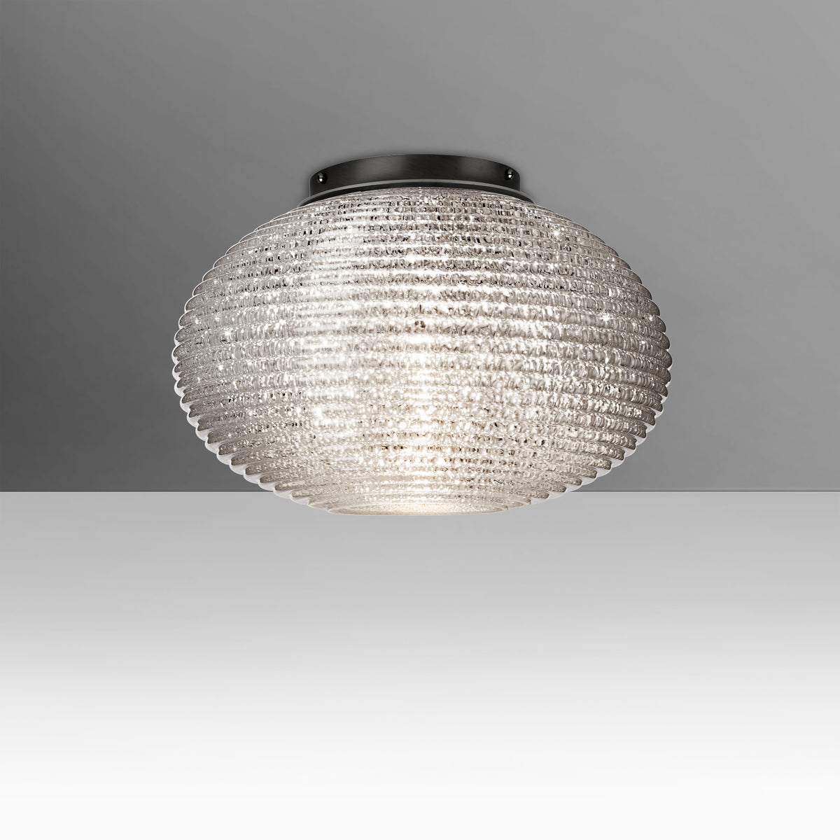 Besa Pape 10 Glitter glass semi-flush, full studio shot