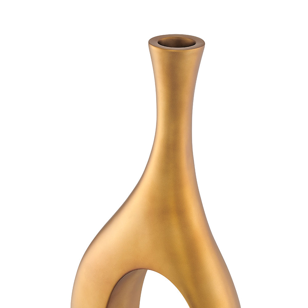 Trombone Vase Large Matte Bronze by Finesse Decor