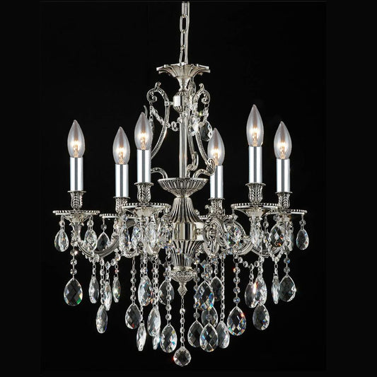 Imperial Chandelier 8-Light in Antique Silver 5108AS by StarFire Crystal