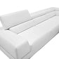 Divani Casa Pella Modern White Italian Leather U Shaped Sectional Sofa