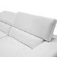 Divani Casa Pella Modern White Italian Leather U Shaped Sectional Sofa