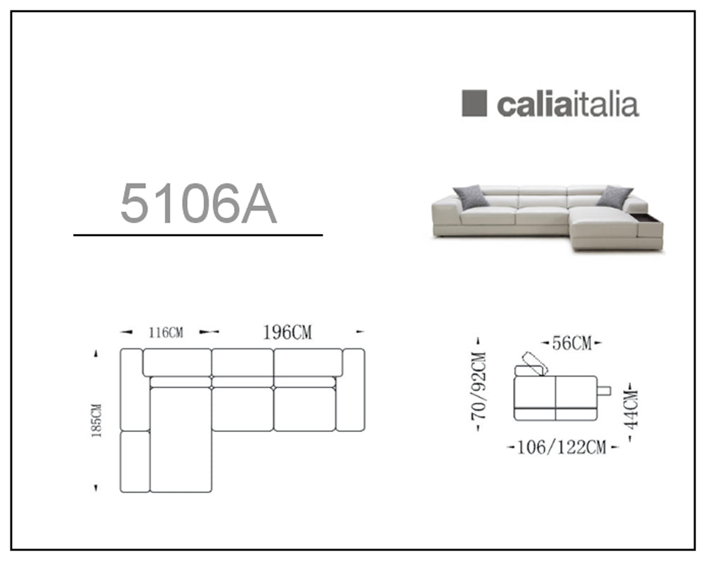 Divani Casa Pella Mini Modern Black Leather Left Facing Sectional Sofa