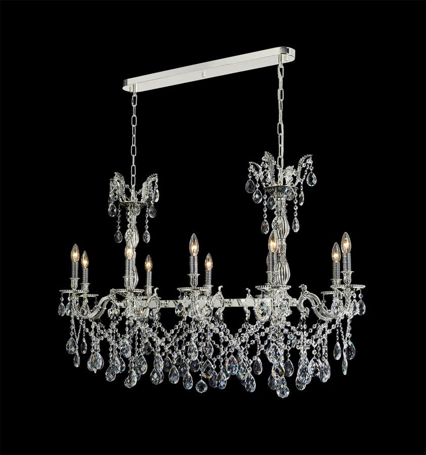 Imperial Chandelier 10-Light in Antique Silver 5148AS by StarFire Crystal