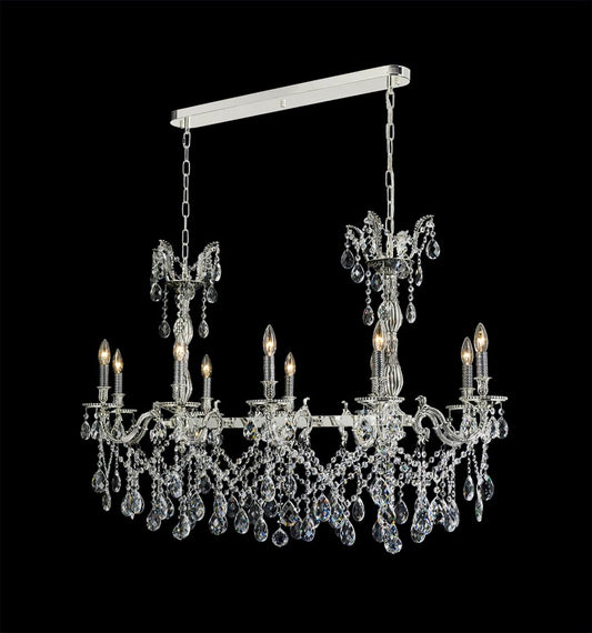 Imperial Chandelier 10-Light in Antique Silver 5148AS by StarFire Crystal