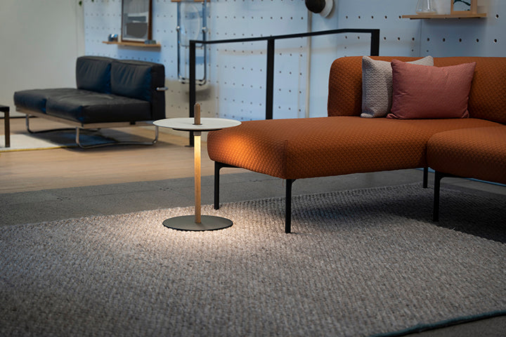 Pablo Designs Nivel Table Lamp installation context for residential and hospitality use
