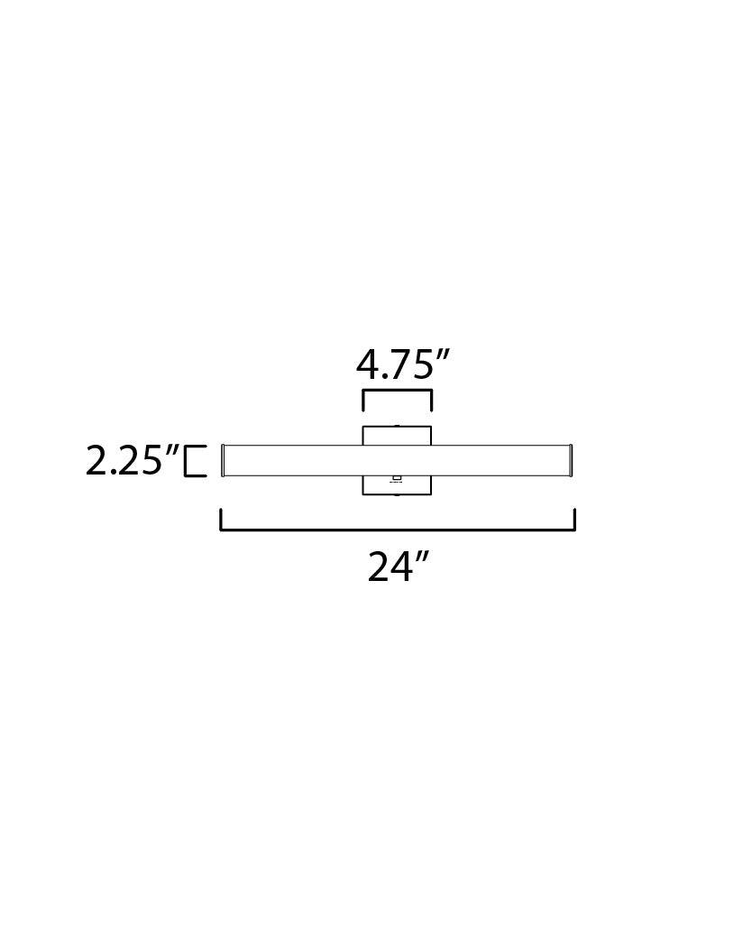 Rail 24" LED Bath Bar CCT Select Satin Nickel by Maxim Lighting