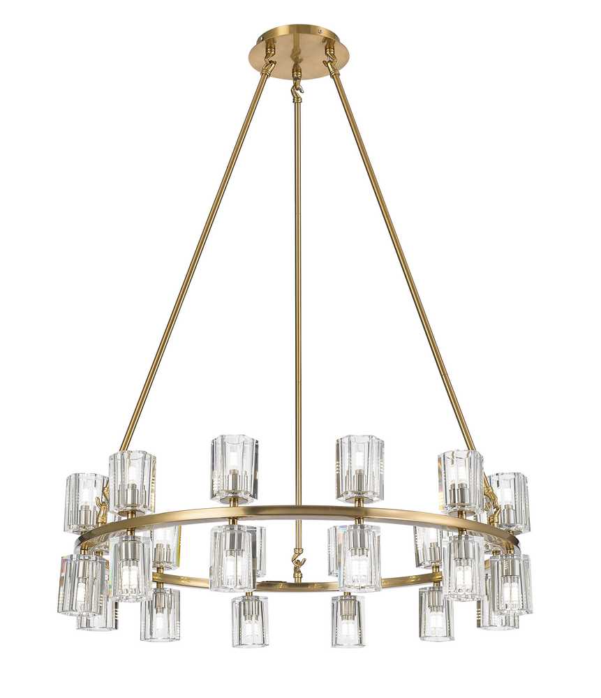 Paris Pendant 24-Light in Antique Brass 5230AB by StarFire Crystal