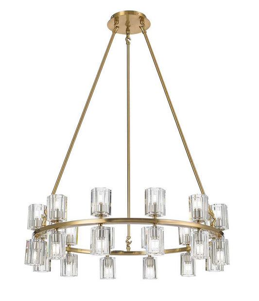 Paris Pendant 24-Light in Antique Brass 5230AB by StarFire Crystal